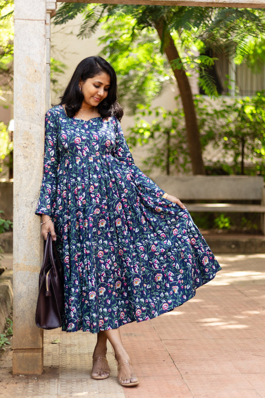 Hyacinth Floral 3 tier dress
