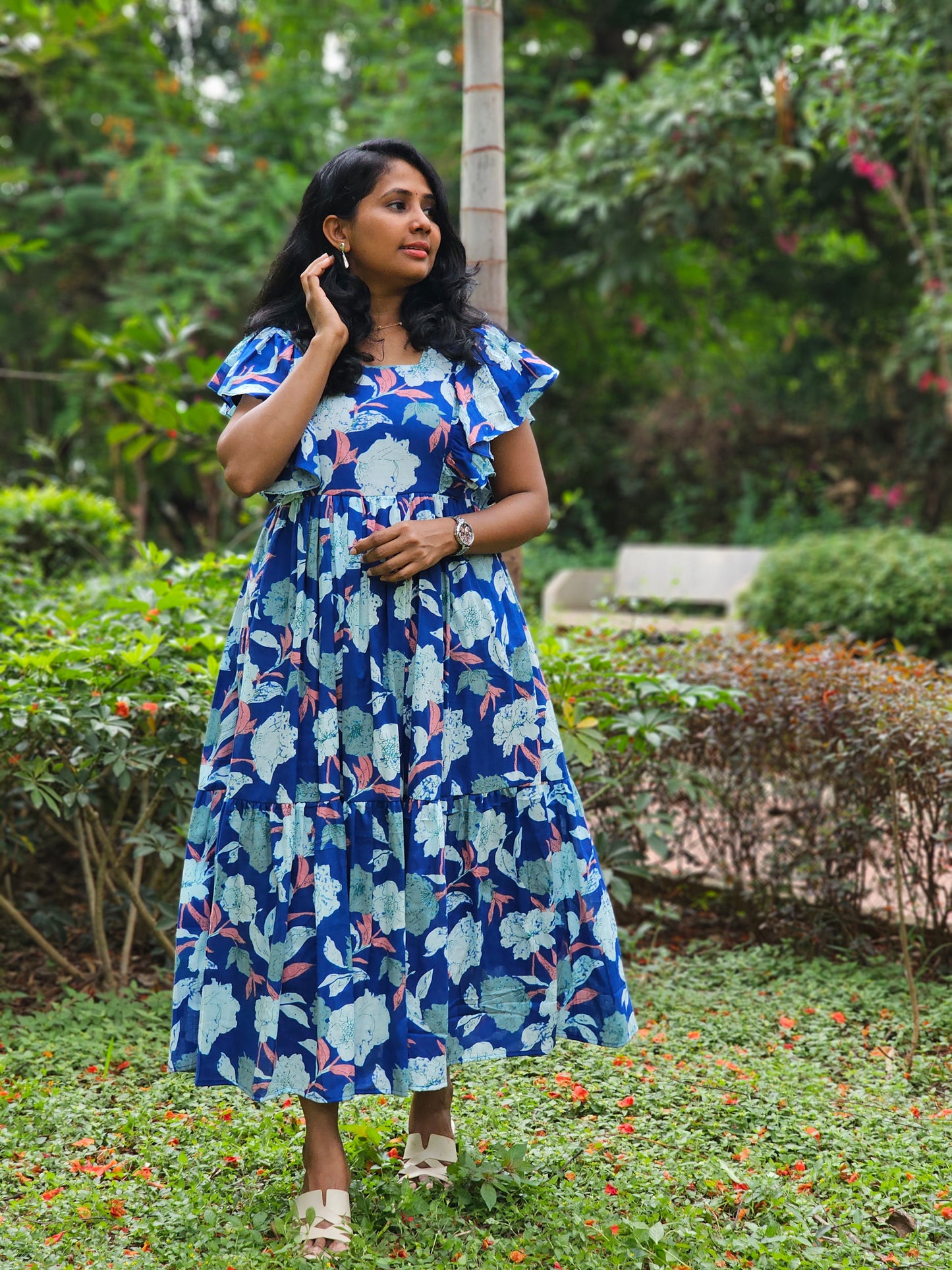 Blue Breeze Tiered Dress