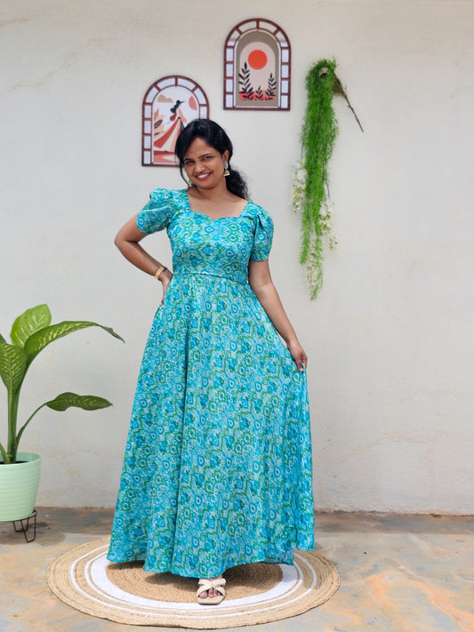 Aqua Breeze Maxi Dress