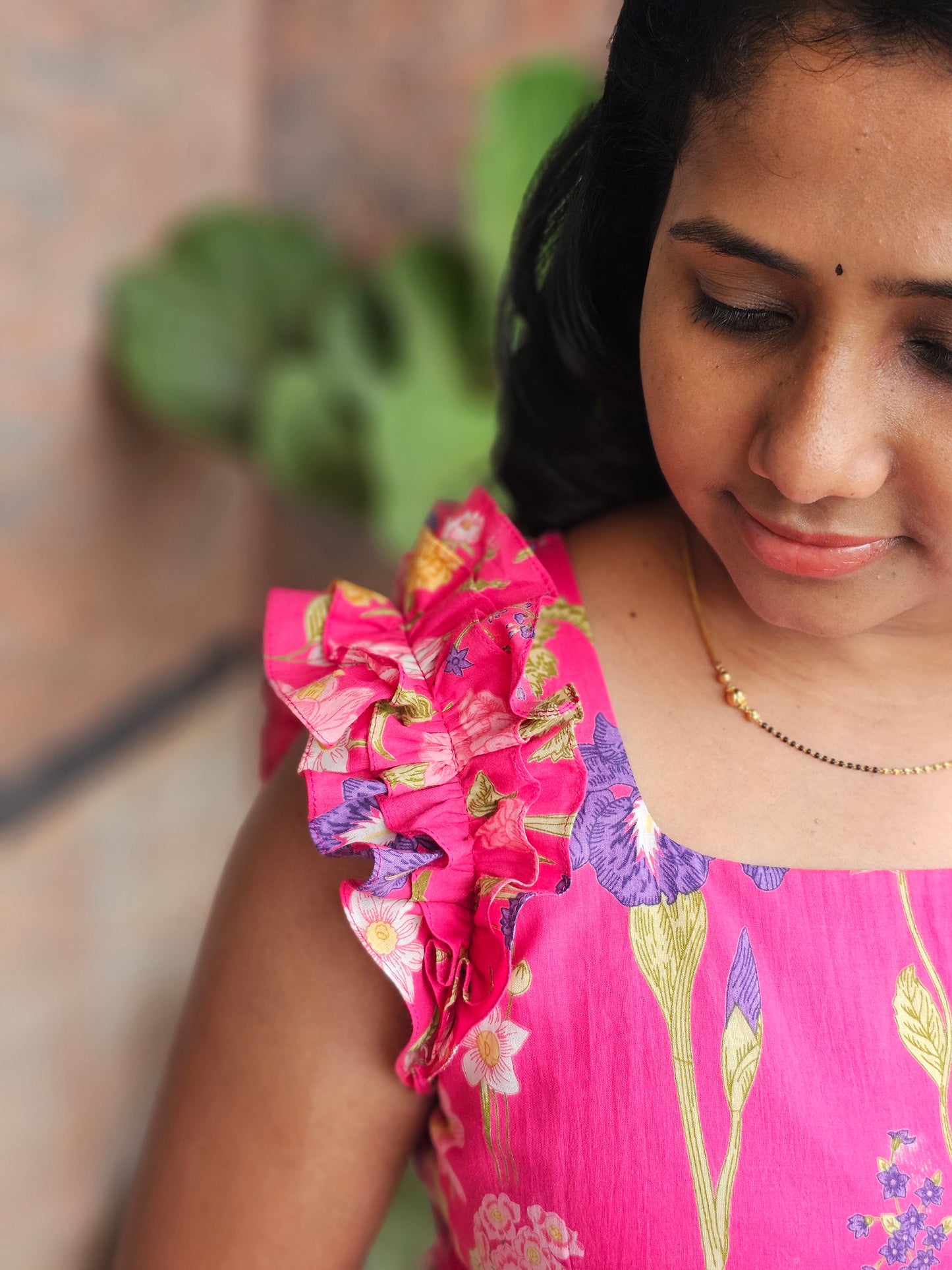 Floral Fiesta Cotton Midi Dress