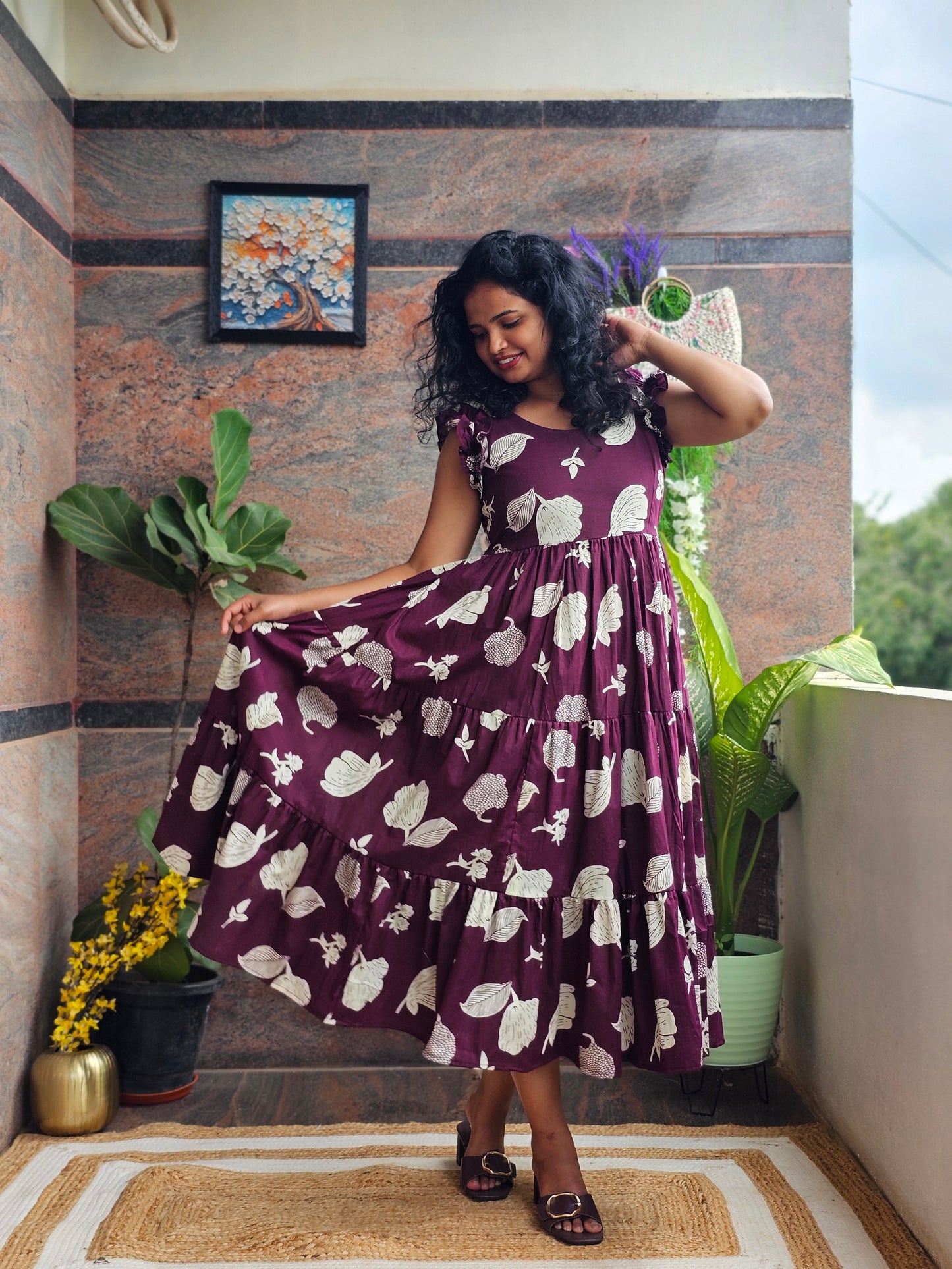 Mulberry Muse Cotton Midi Dress