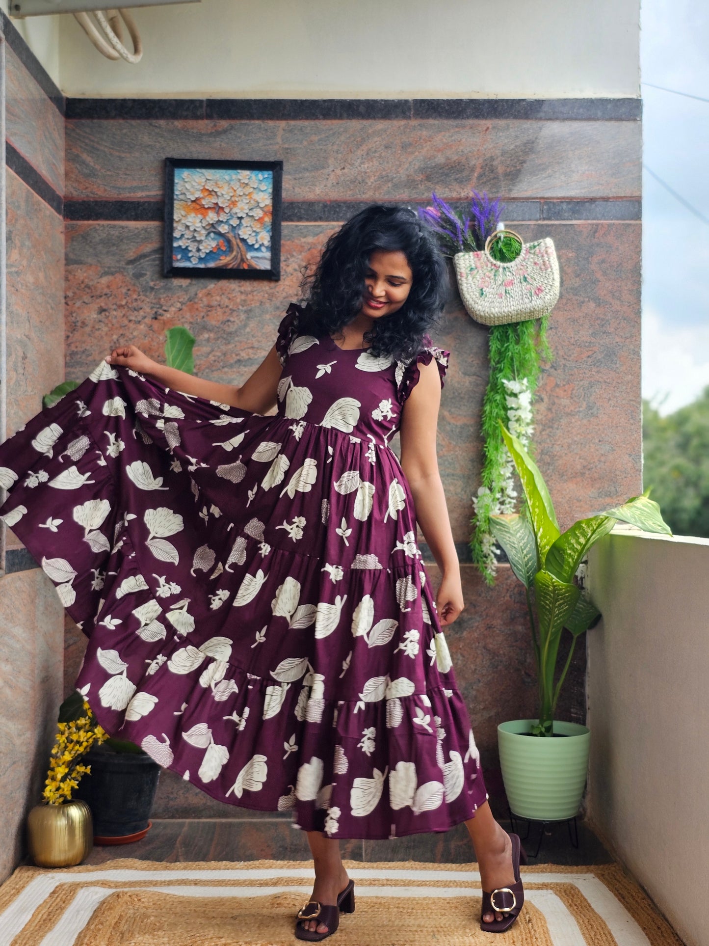 Mulberry Muse Cotton Midi Dress