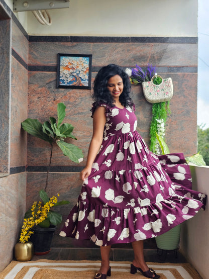 Mulberry Muse Cotton Midi Dress