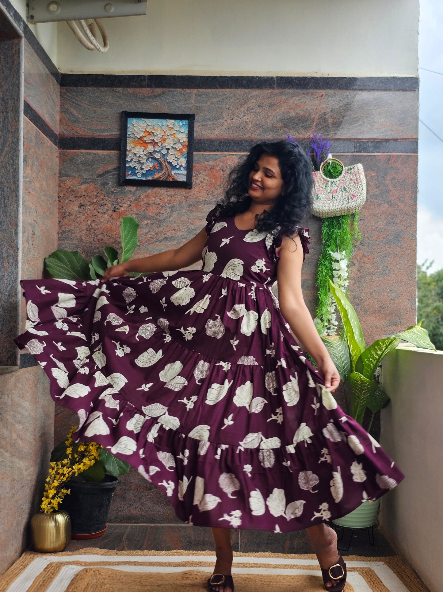 Mulberry Muse Cotton Midi Dress