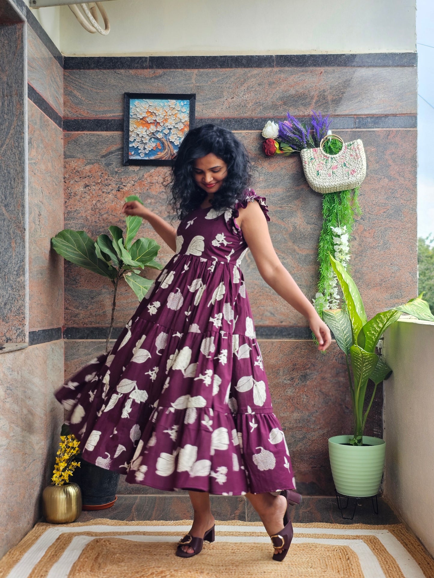 Mulberry Muse Cotton Midi Dress