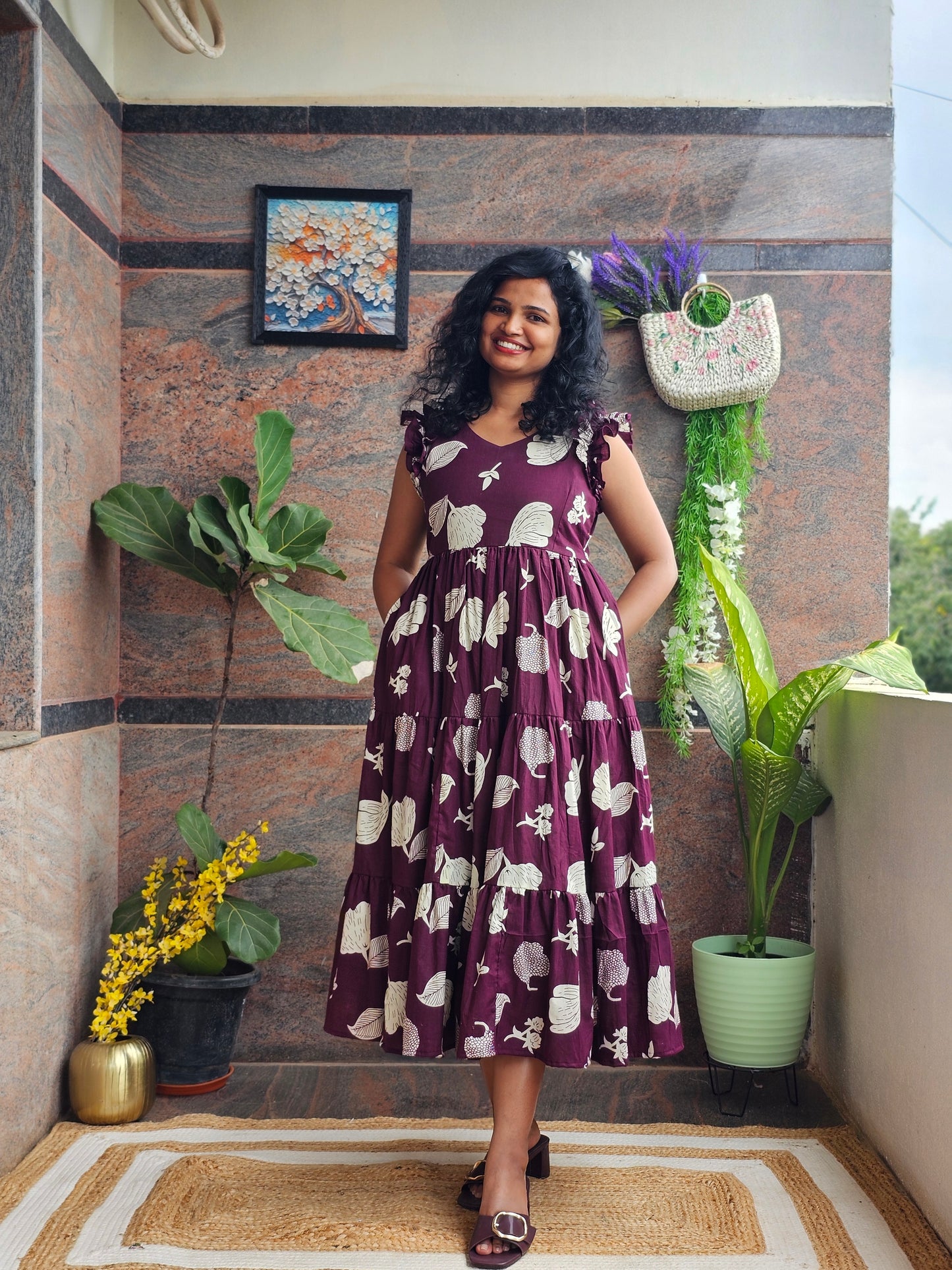 Mulberry Muse Cotton Midi Dress