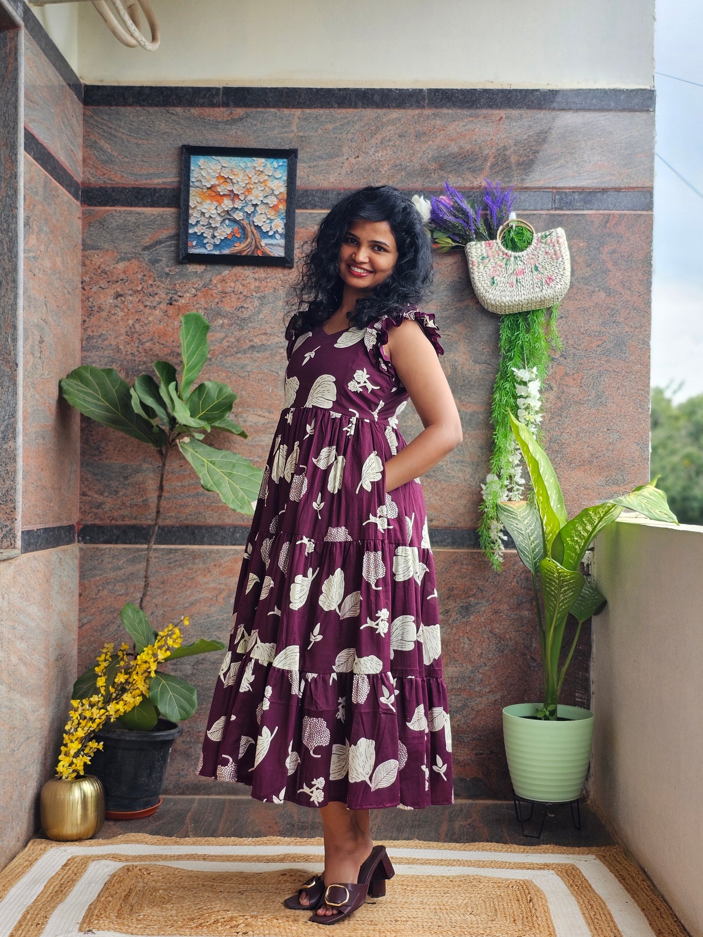 Mulberry Muse Cotton Midi Dress