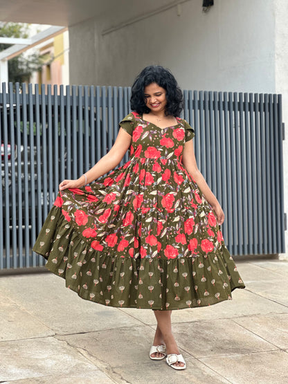 Tanira Cotton Midi Dress