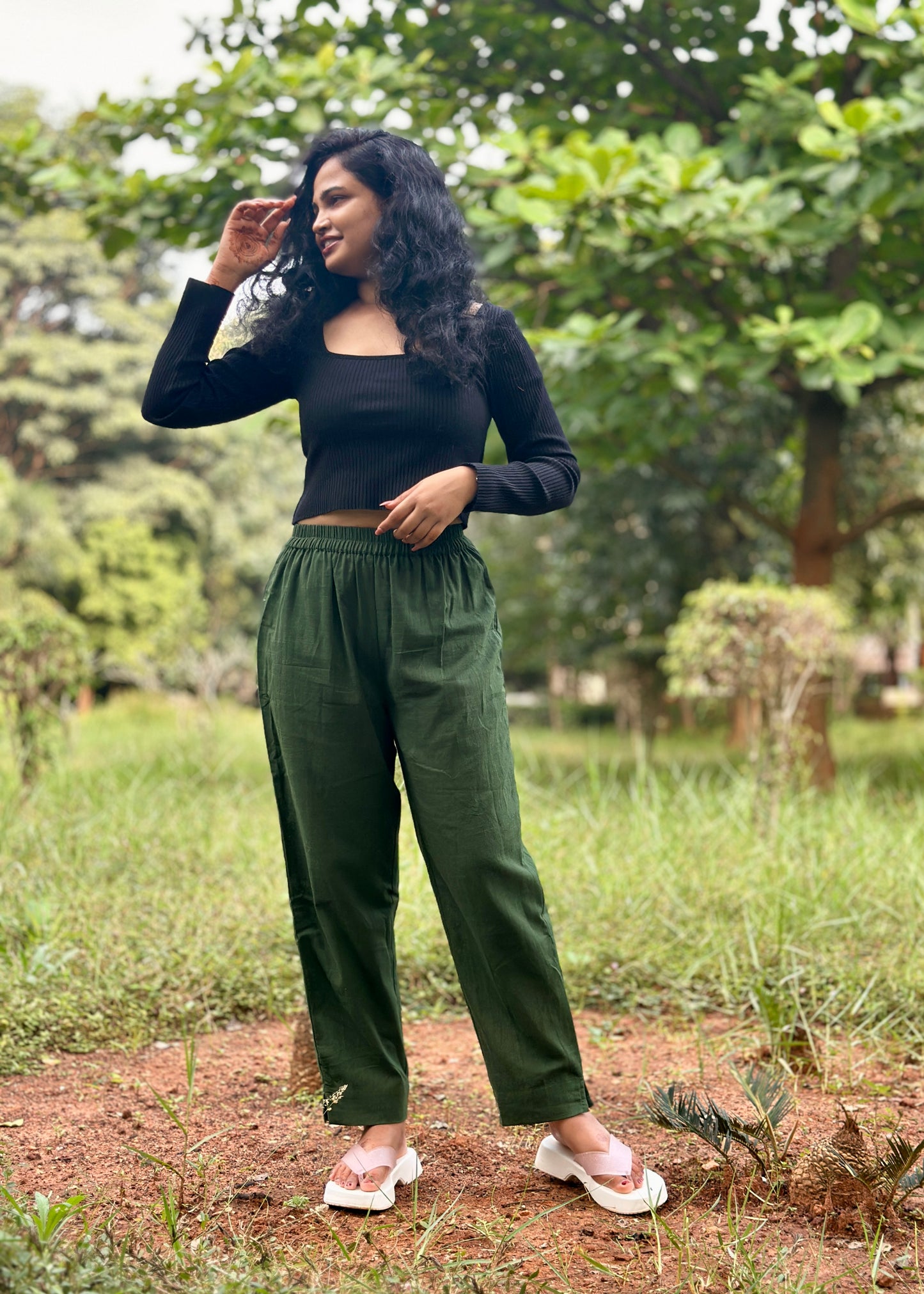 Cotton Pants- Green