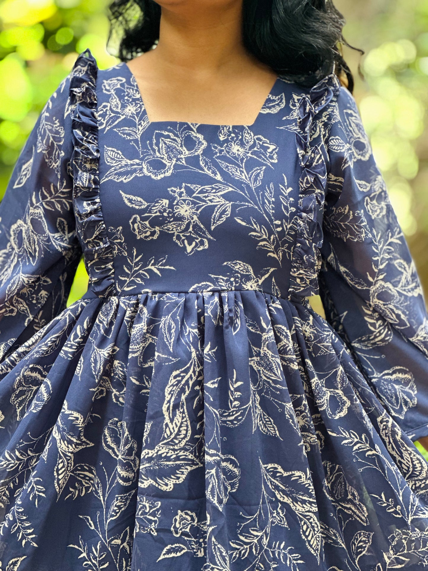 Navy bloom dress