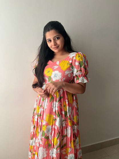 Madhurima Floral 3 tier dress