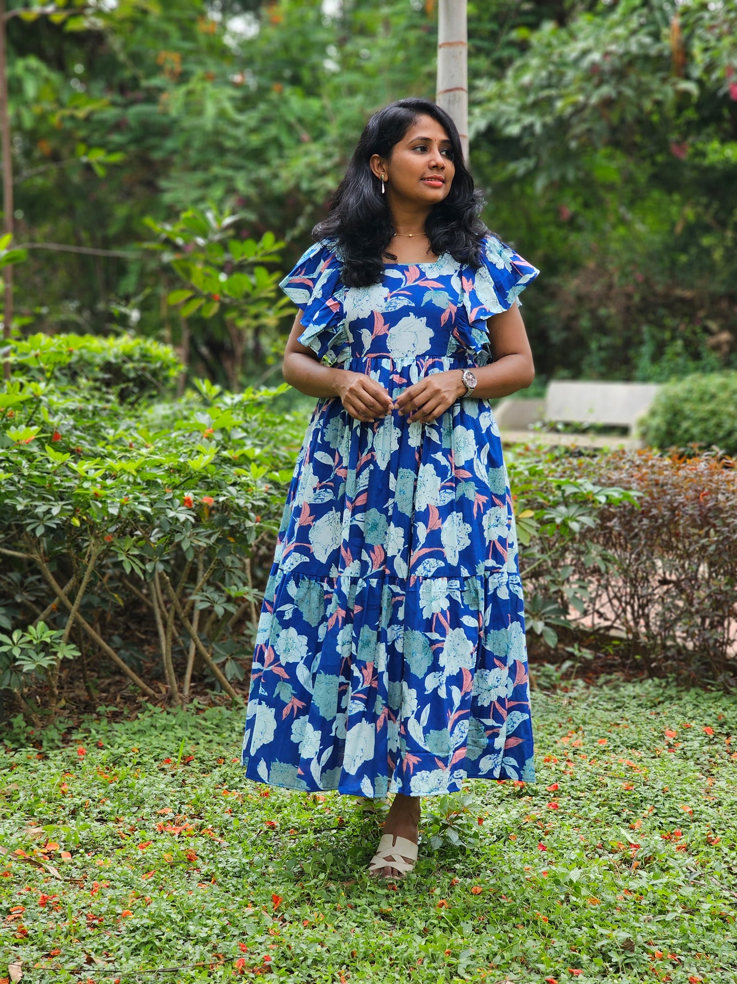 Blue Breeze Tiered Dress