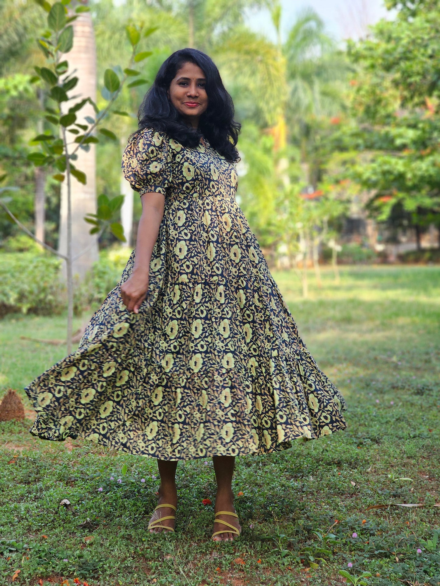 Earthy Grace 3 tier dress