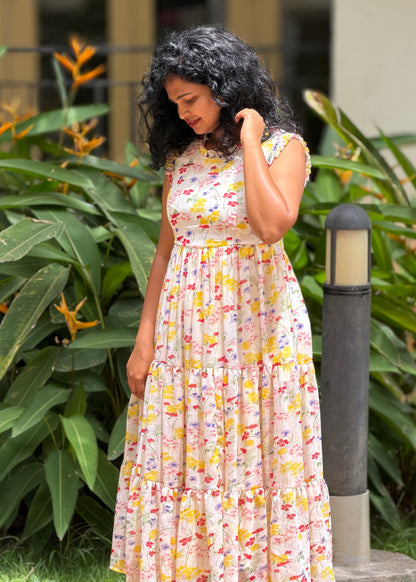 Buttercup Bloom tiered dress
