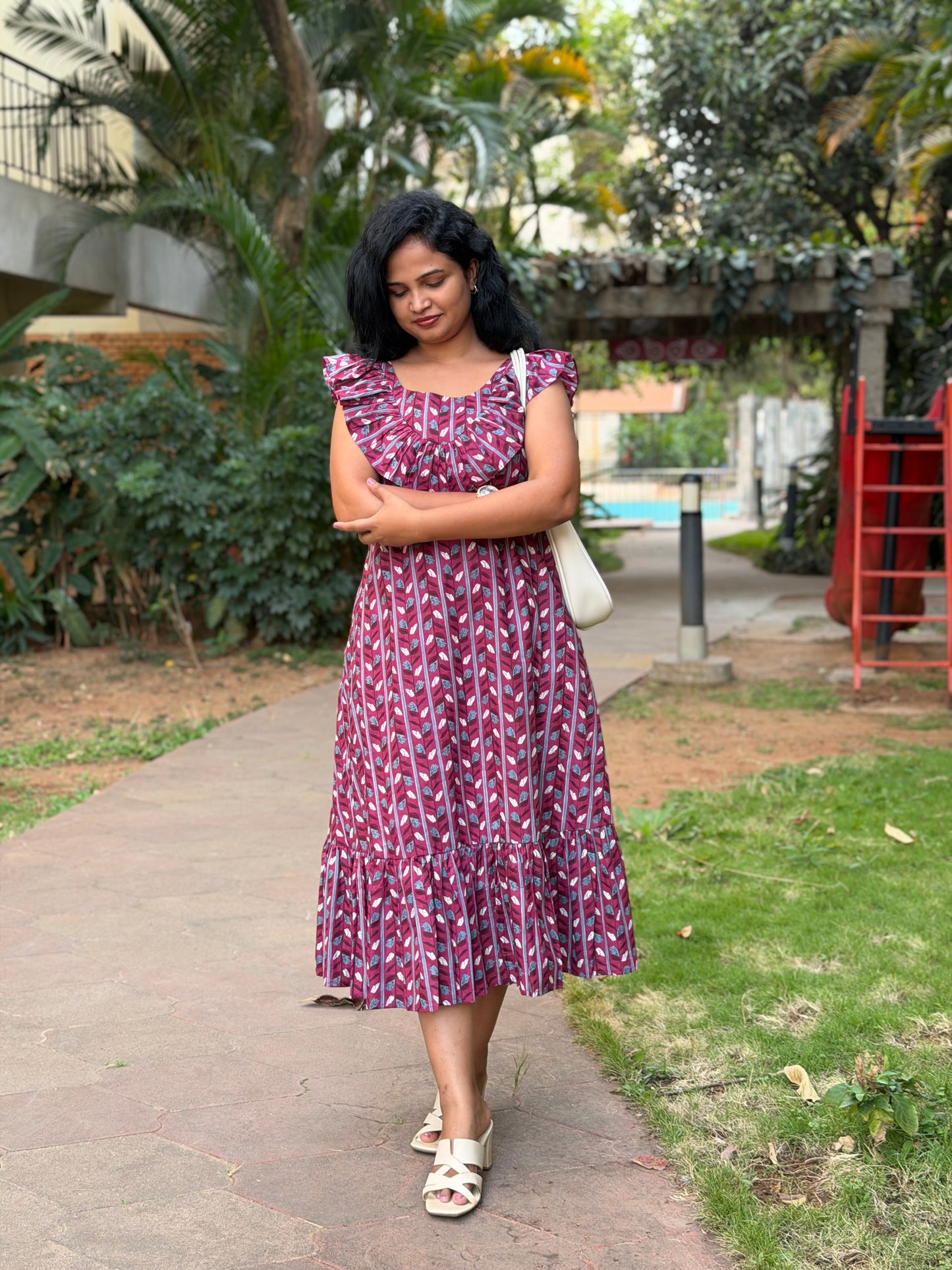 Vinea A line Cotton Midi Dress