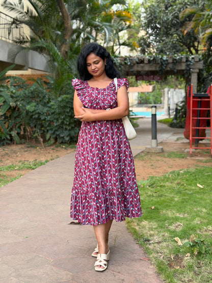 Vinea A line Cotton Midi Dress