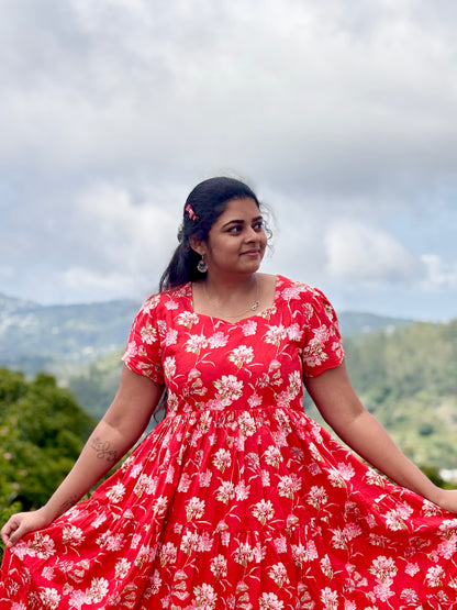 Sindoori  3 tier dress-Immediate Dispatch
