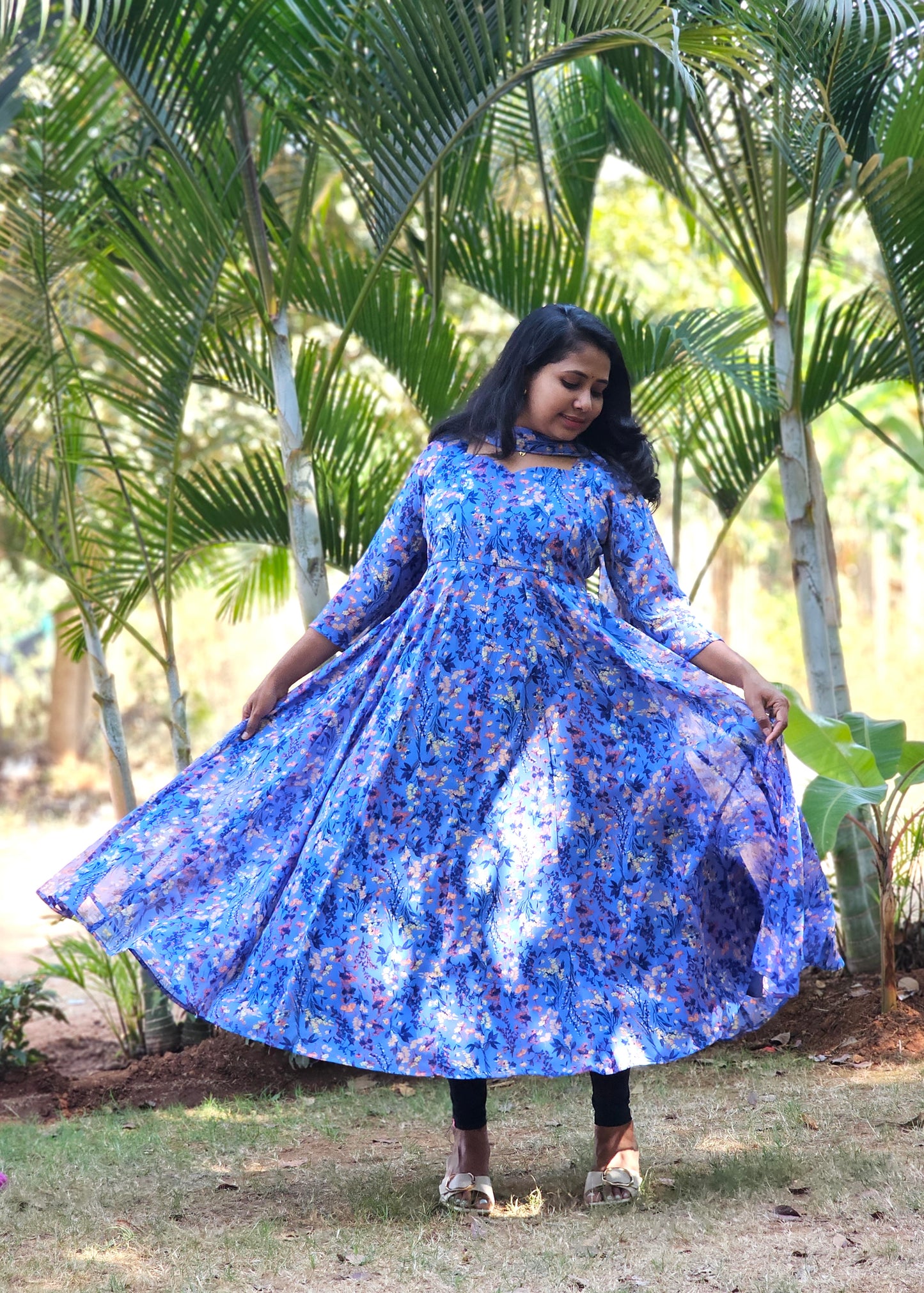Reena Floral Print Anarkali