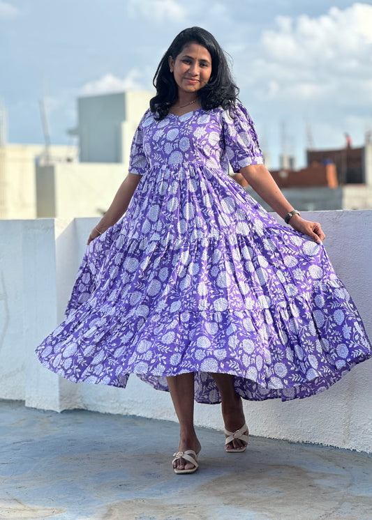Nisarga 3 tier dress-Immediate Dispatch