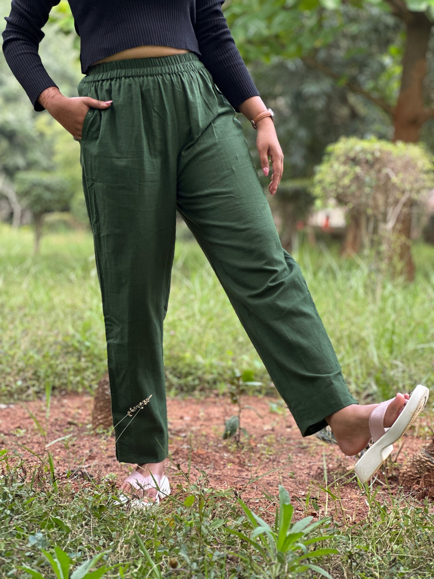 Cotton Pants- Green