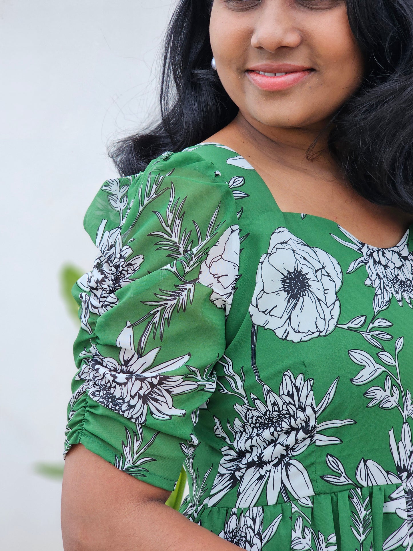 Green 3 tiered Dress
