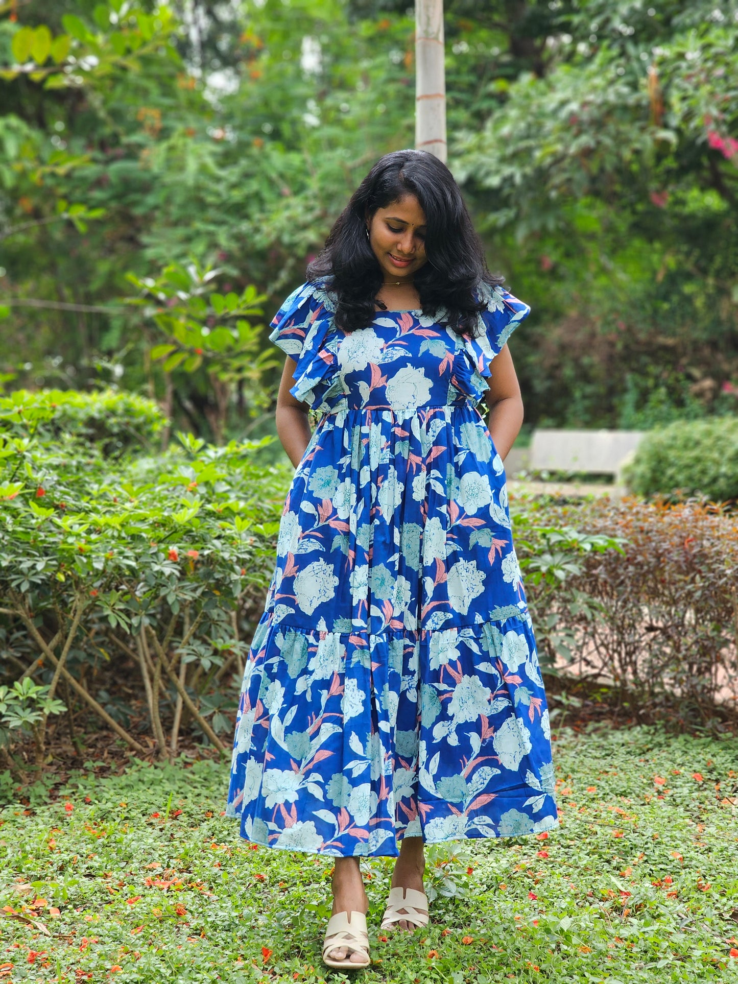 Blue Breeze Tiered Dress