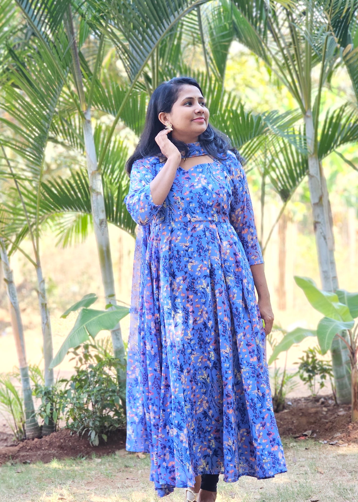 Reena Floral Print Anarkali