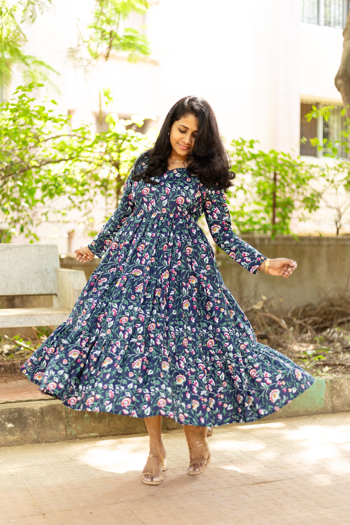 Hyacinth Floral 3 tier dress