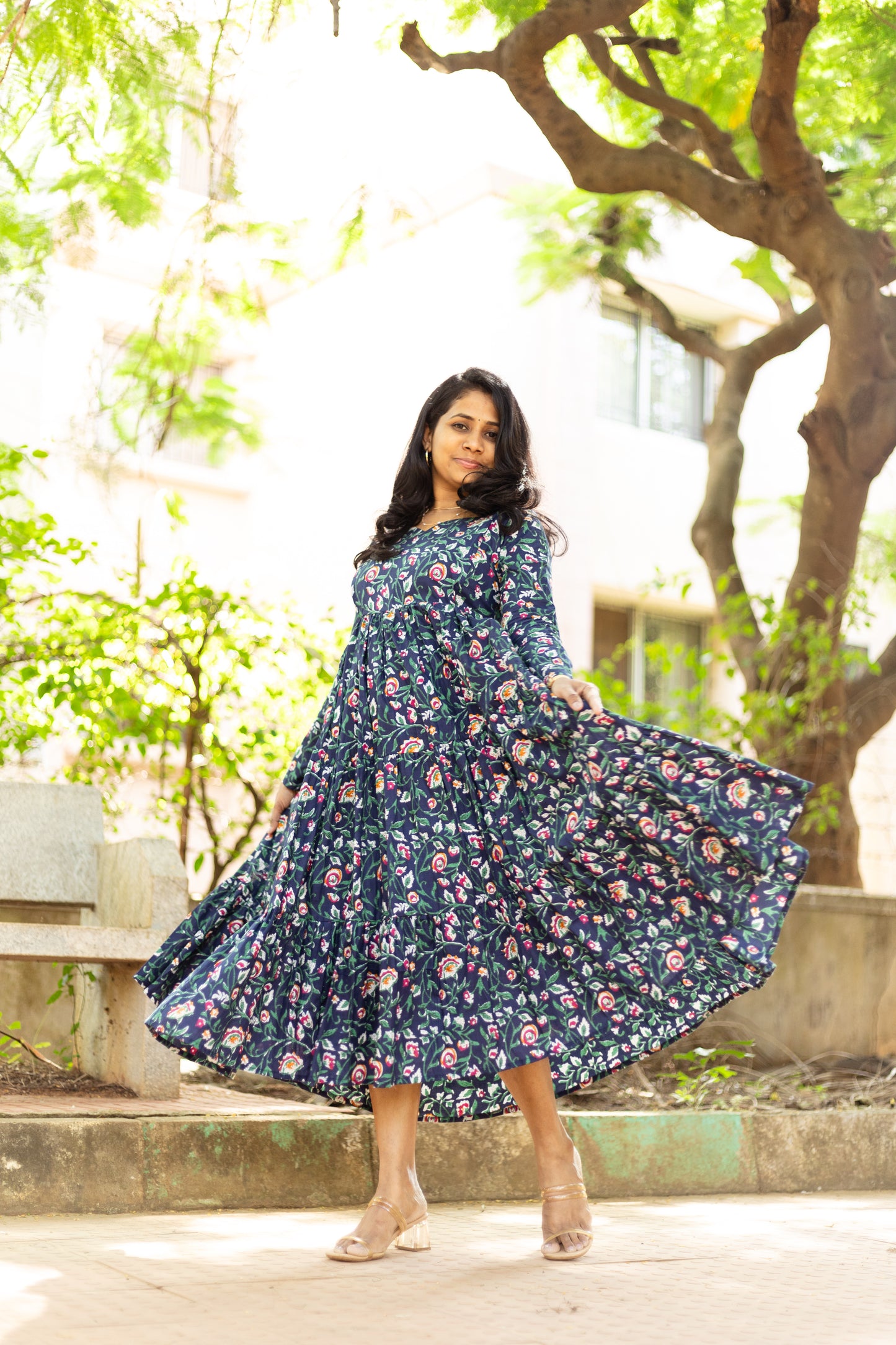 Hyacinth Floral 3 tier dress