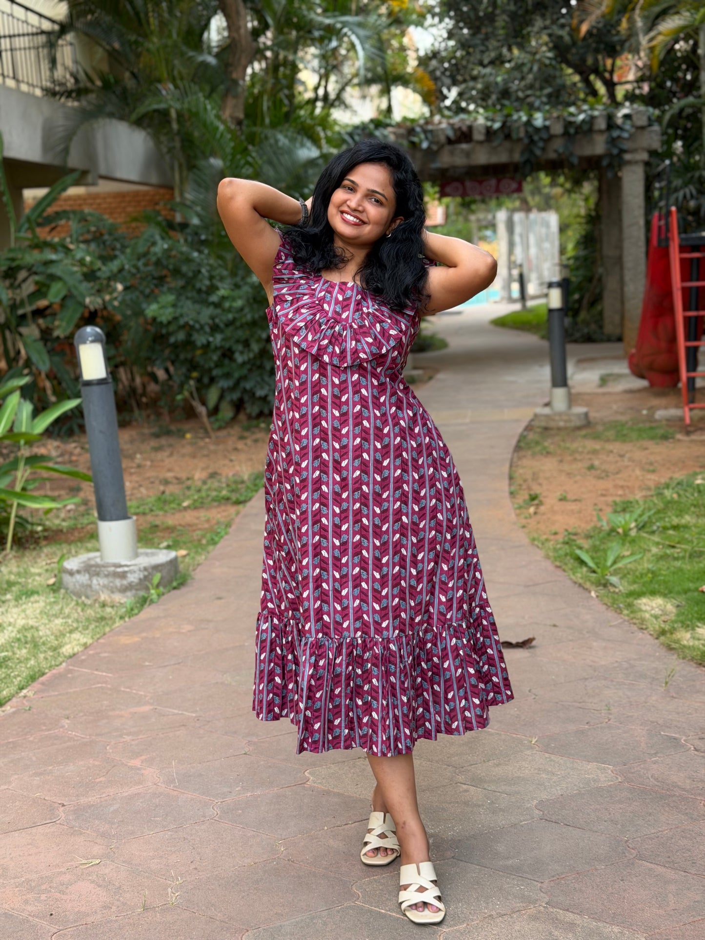 Vinea A line Cotton Midi Dress