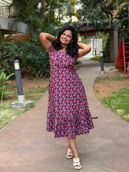 Vinea A line Cotton Midi Dress
