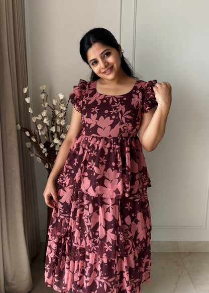 Cocoa Layer Midi Dress