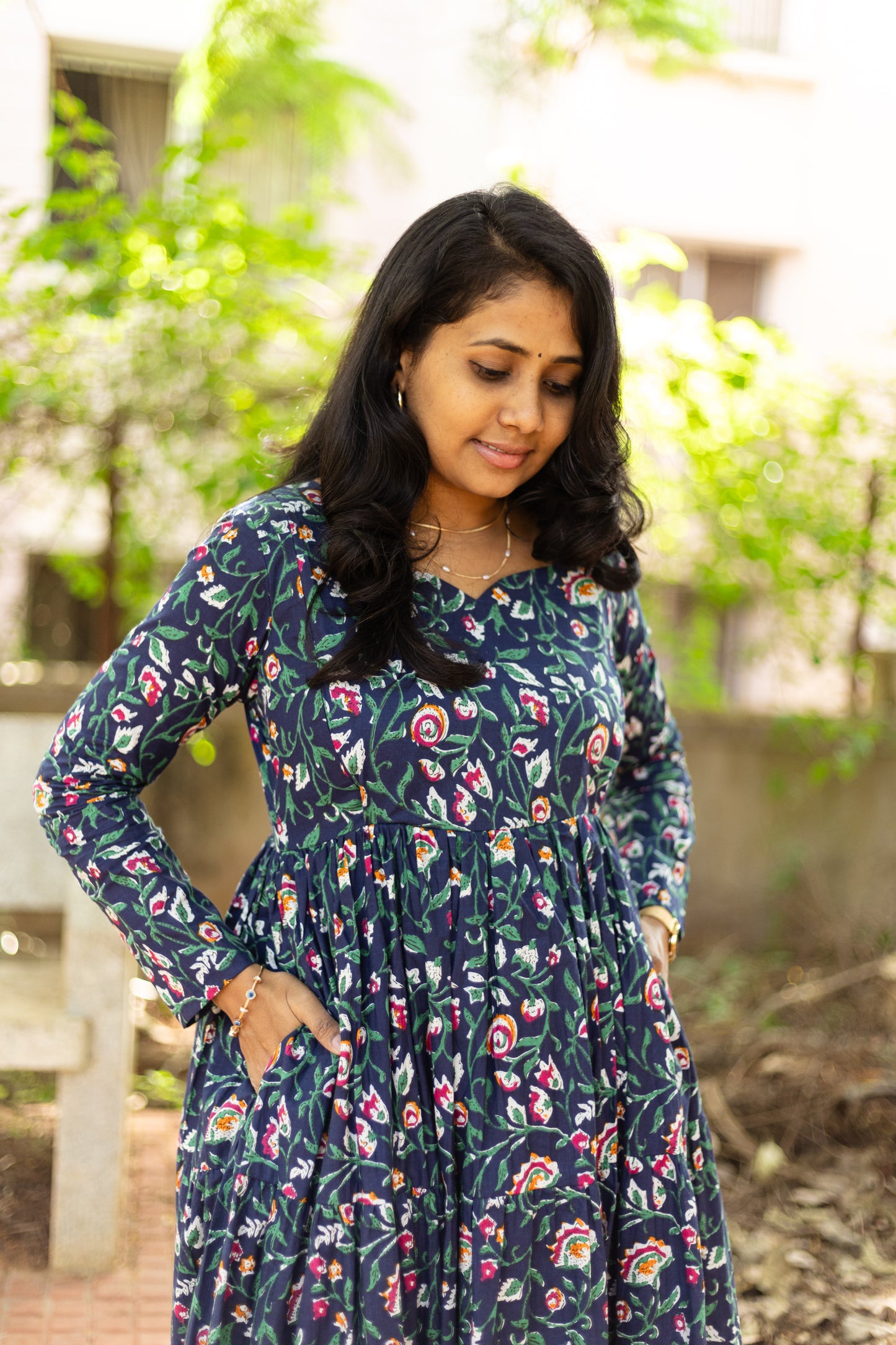 Hyacinth Floral 3 tier dress