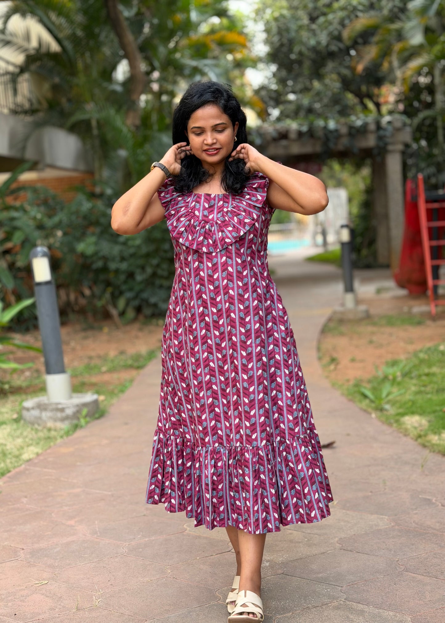 Vinea A line Cotton Midi Dress