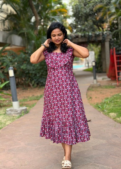 Vinea A line Cotton Midi Dress