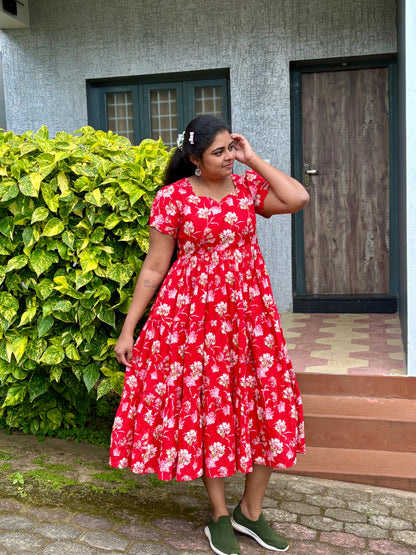 Sindoori  3 tier dress-Immediate Dispatch