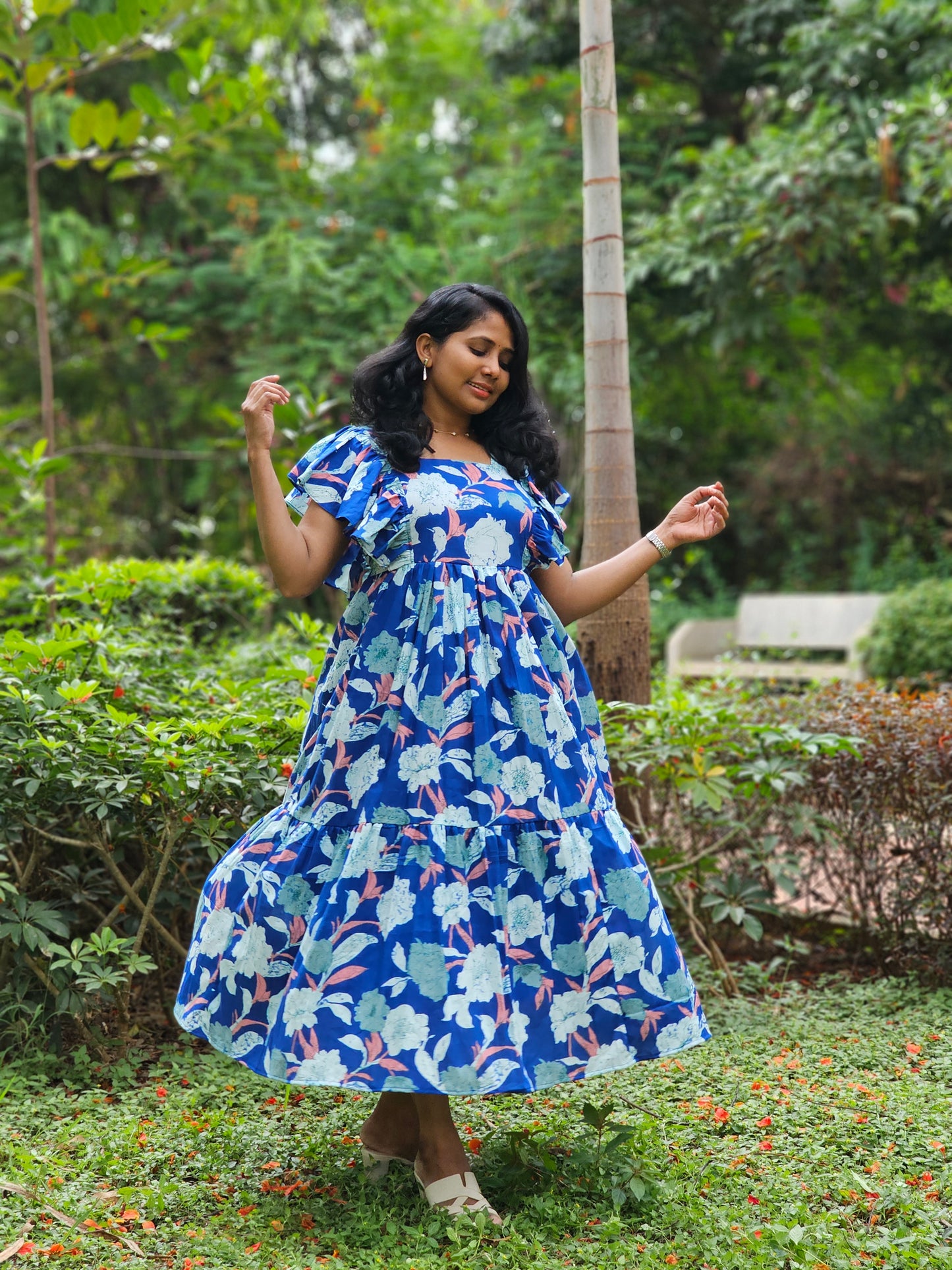 Blue Breeze Tiered Dress