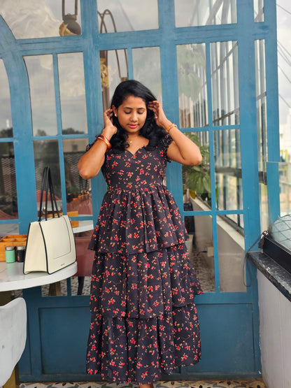 Twilight Layered Midi Dress