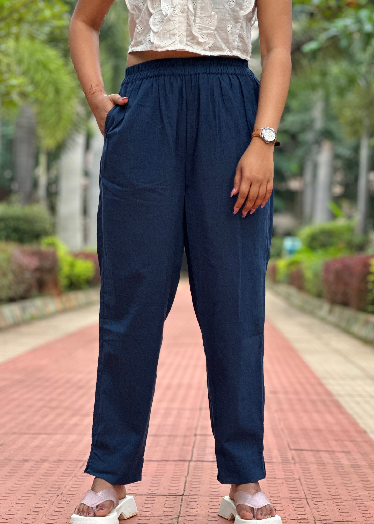 Cotton Pants- Blue