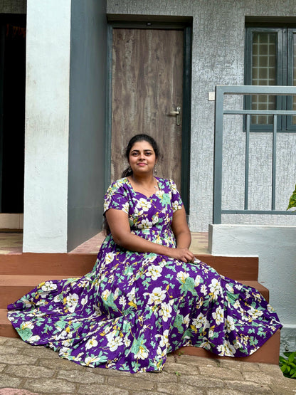 Aubergine  3 tier dress-Immediate Dispatch