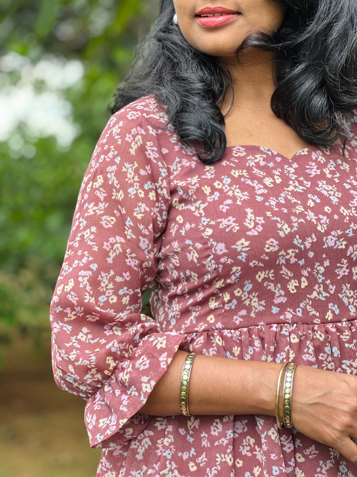 Pinkwood petals 3 layered Dress