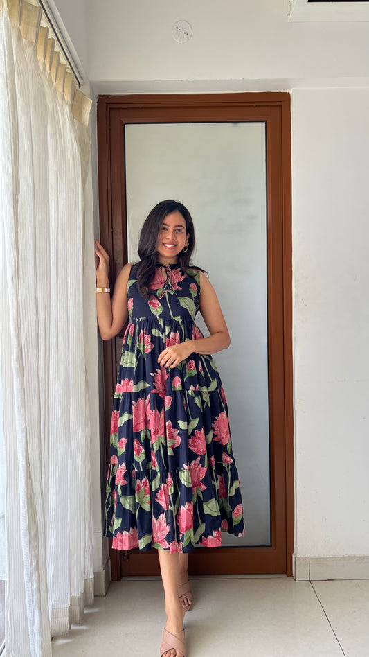 Lotus Collar Dress- Immediate Dispatch