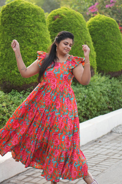 Sunset Blossom Dress