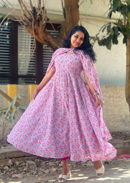 Aabha Floral Print Anarkali