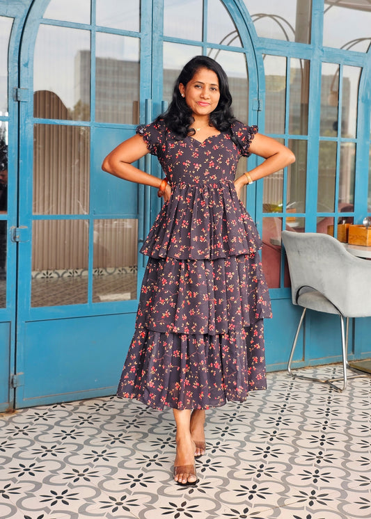 Twilight Layered Midi Dress