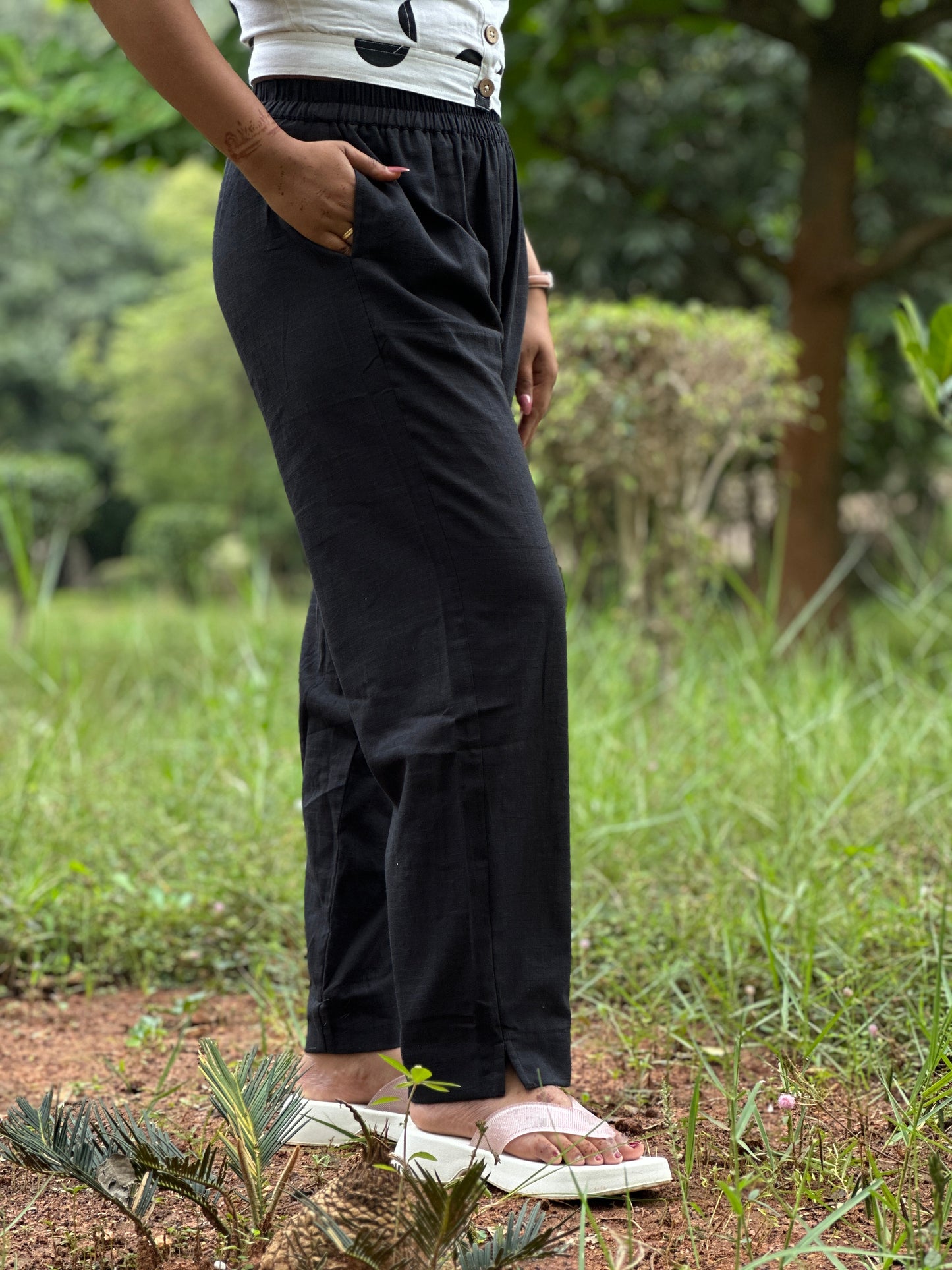 Cotton Pants- Black