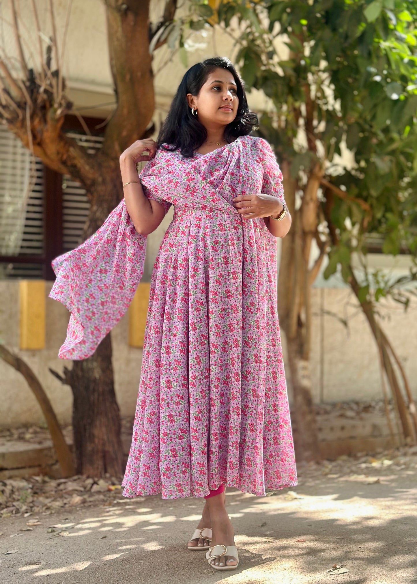 Aabha Floral Print Anarkali