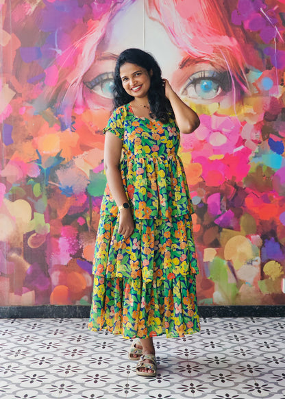 Carnival Layered Midi Dress