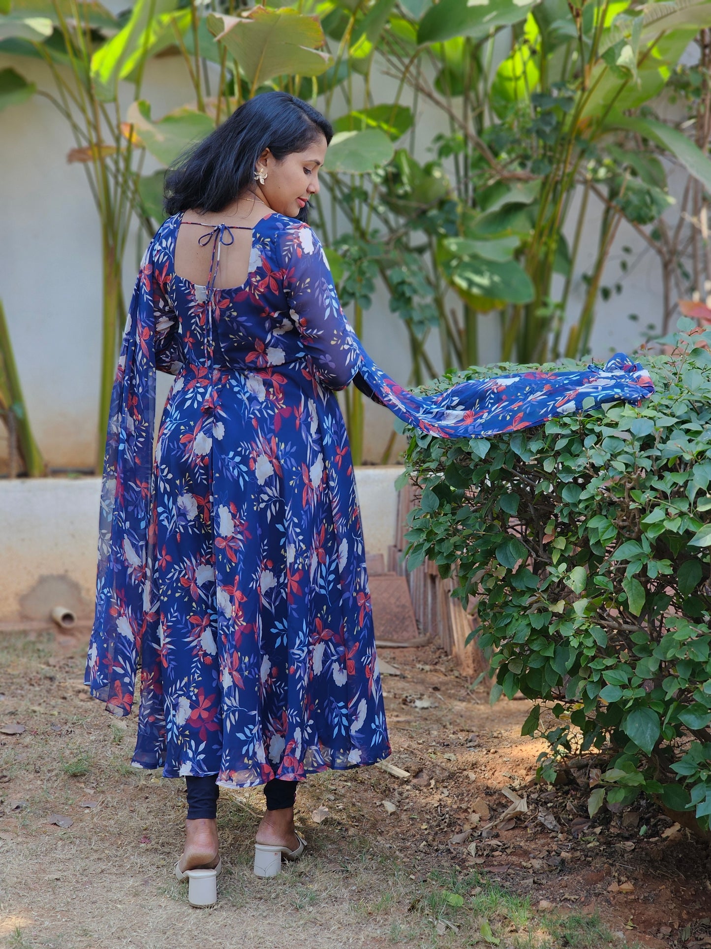 Neelanjali Floral Print Anarkali