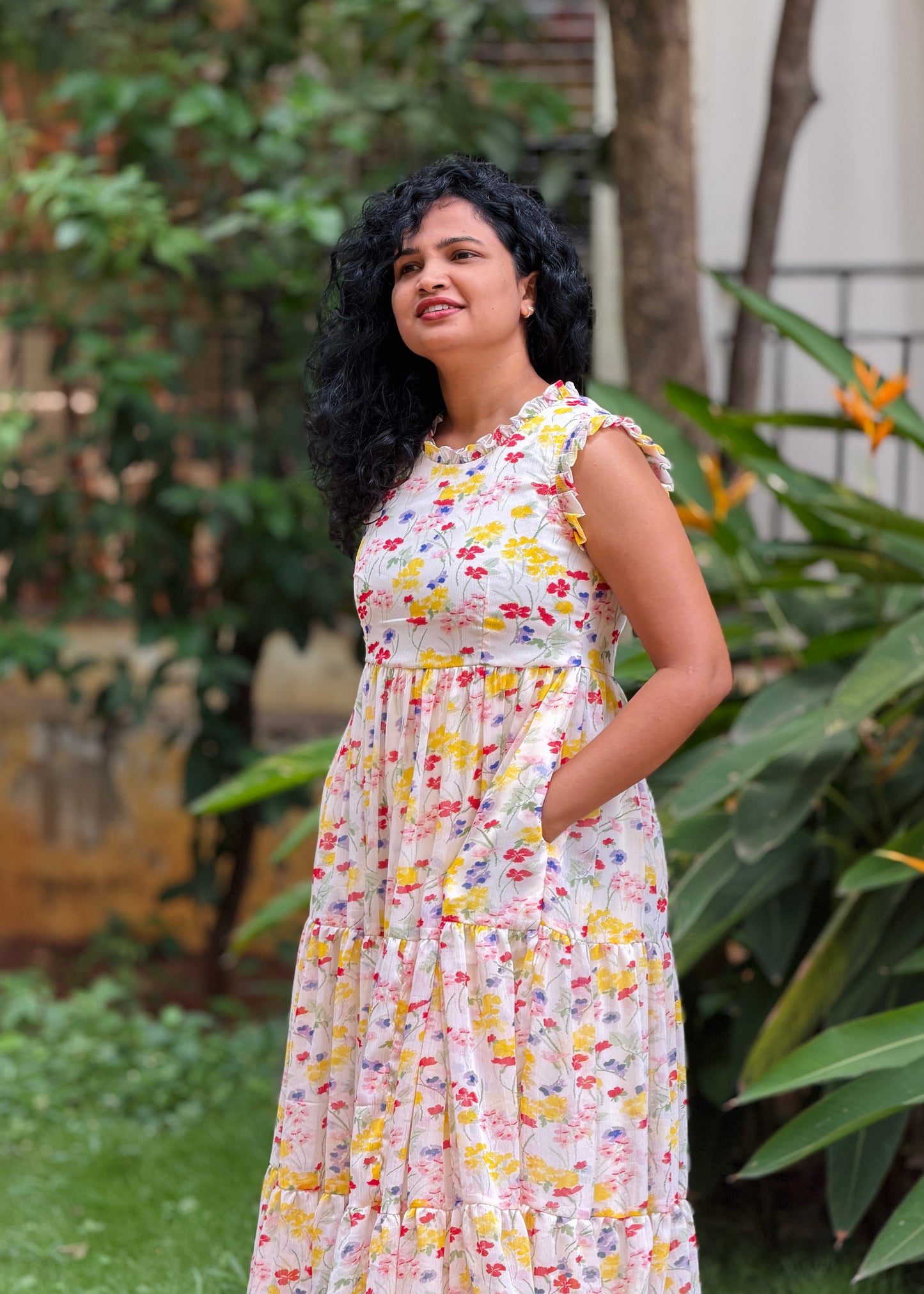 Buttercup Bloom tiered dress